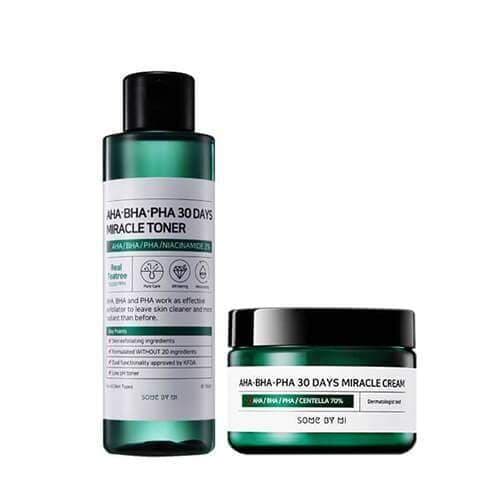 Some By Mi Miracle Toner And Miracle Cream Set